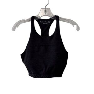 Outdoor Voices Black With Line Print Sports Bra With Pads